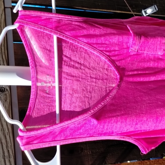 Athleta Pocket Front Burn Out Hot Pink Active Tank Top - Picture 6 of 15